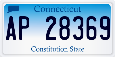 CT license plate AP28369