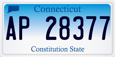 CT license plate AP28377