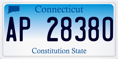 CT license plate AP28380