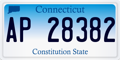 CT license plate AP28382