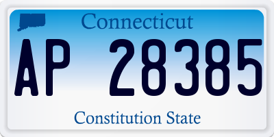 CT license plate AP28385