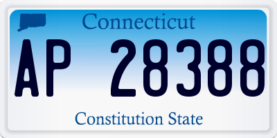 CT license plate AP28388