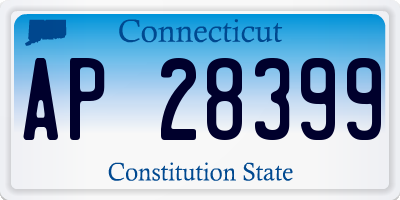 CT license plate AP28399