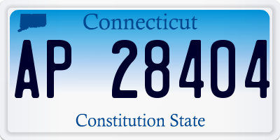 CT license plate AP28404