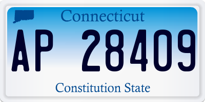 CT license plate AP28409