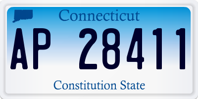 CT license plate AP28411