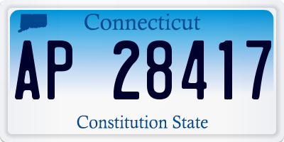 CT license plate AP28417