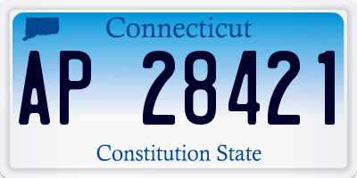 CT license plate AP28421