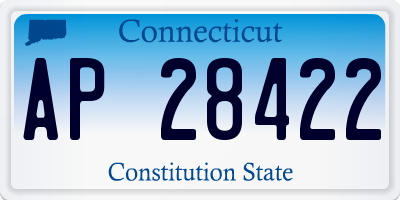 CT license plate AP28422