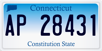 CT license plate AP28431