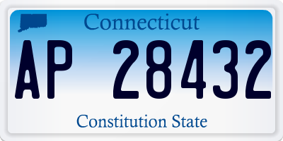 CT license plate AP28432