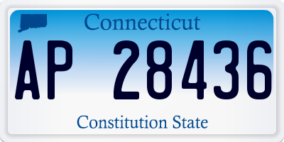 CT license plate AP28436