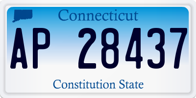 CT license plate AP28437