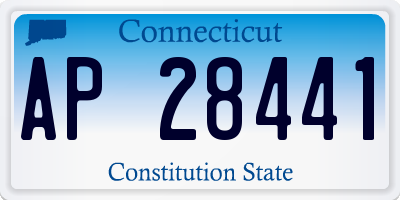 CT license plate AP28441