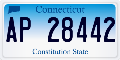 CT license plate AP28442