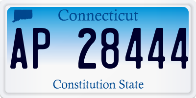 CT license plate AP28444