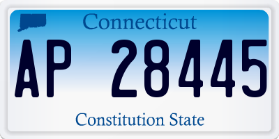 CT license plate AP28445