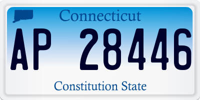 CT license plate AP28446
