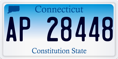 CT license plate AP28448