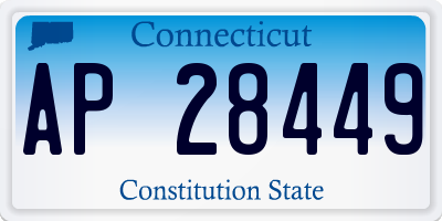 CT license plate AP28449