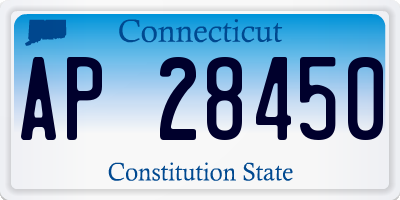CT license plate AP28450