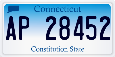 CT license plate AP28452
