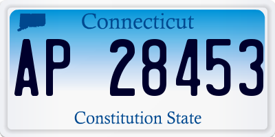 CT license plate AP28453