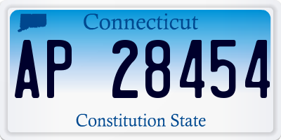 CT license plate AP28454