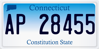 CT license plate AP28455