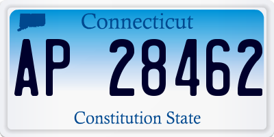 CT license plate AP28462