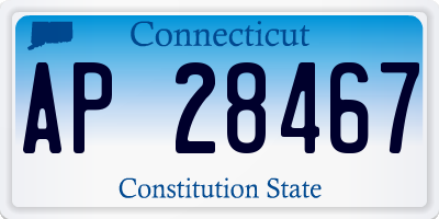 CT license plate AP28467