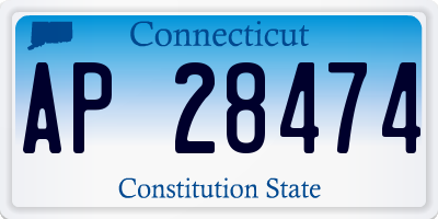 CT license plate AP28474