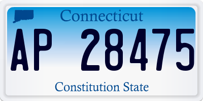 CT license plate AP28475