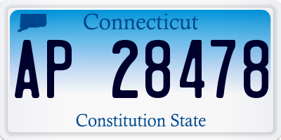 CT license plate AP28478