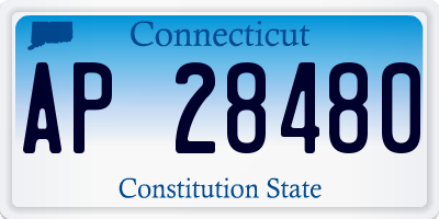 CT license plate AP28480