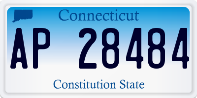 CT license plate AP28484
