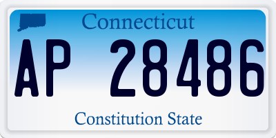 CT license plate AP28486