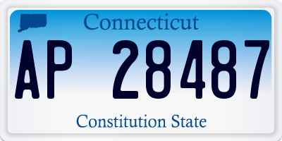 CT license plate AP28487