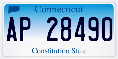 CT license plate AP28490