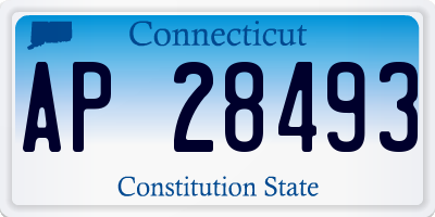 CT license plate AP28493
