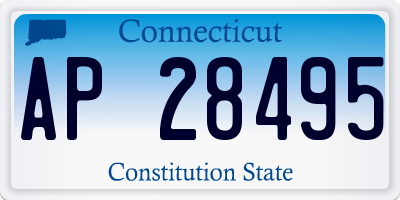 CT license plate AP28495