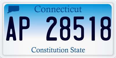 CT license plate AP28518
