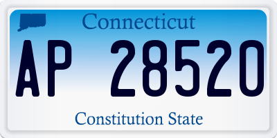 CT license plate AP28520