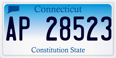 CT license plate AP28523