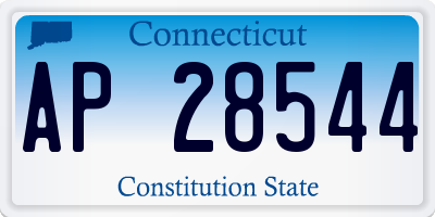 CT license plate AP28544