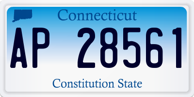 CT license plate AP28561