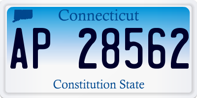 CT license plate AP28562