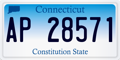 CT license plate AP28571