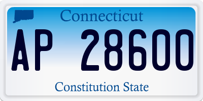 CT license plate AP28600