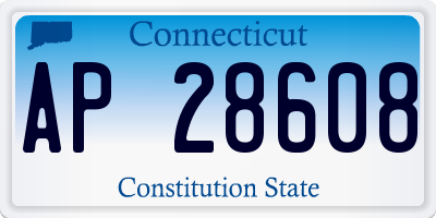 CT license plate AP28608